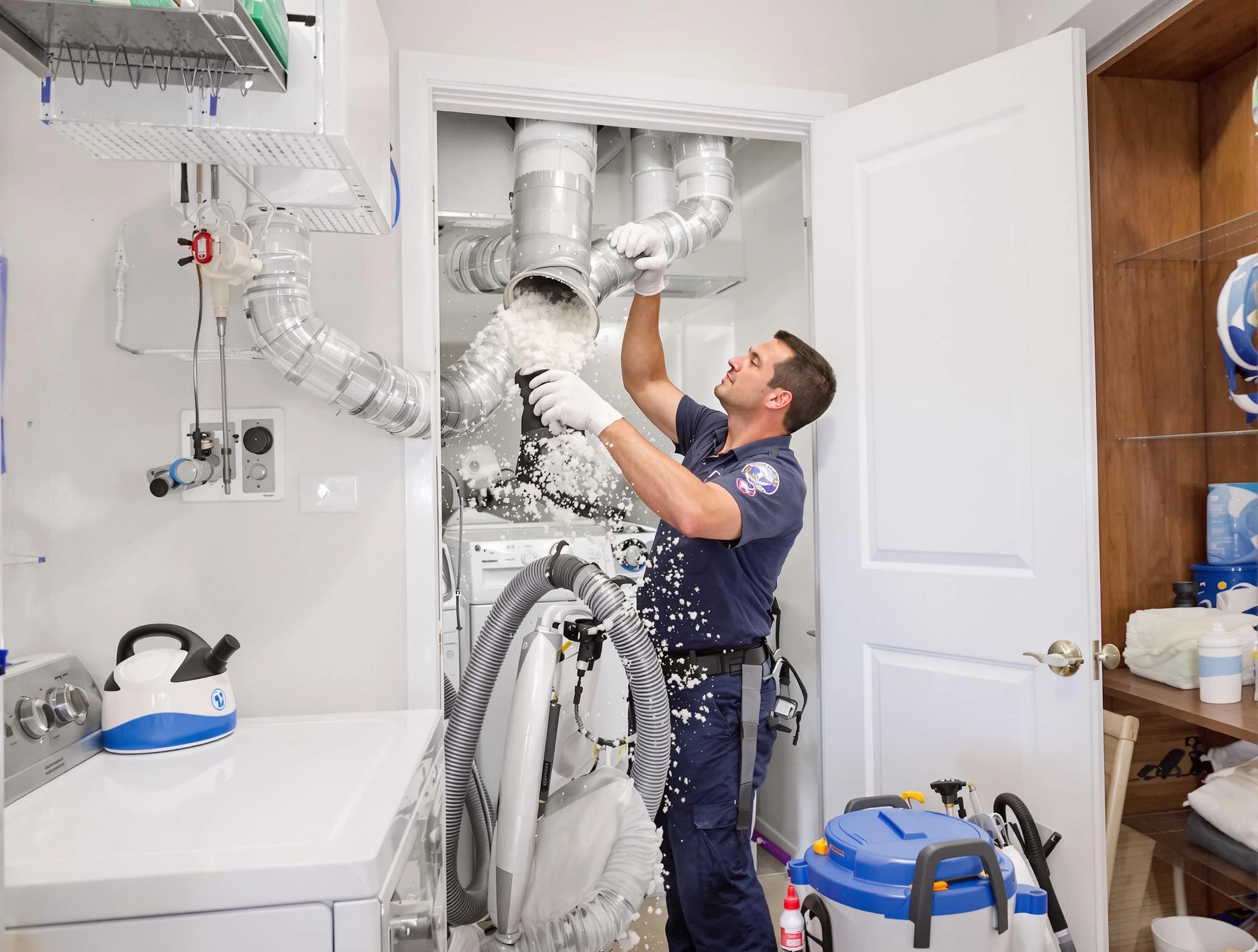 Peachtree Corners Dryer Vent Cleaning technician delivering thorough residential dryer vent cleaning service in Peachtree Corners