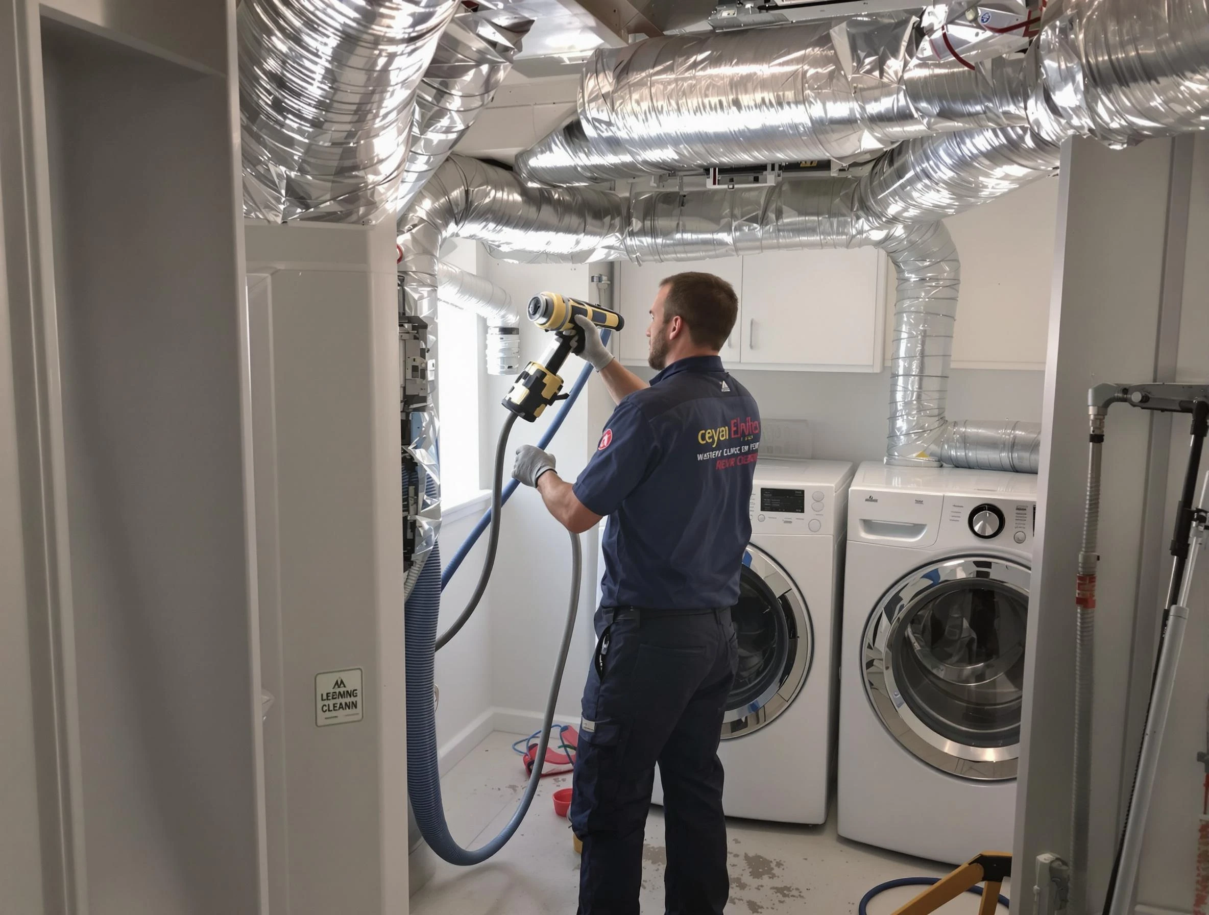 Peachtree Corners Dryer Vent Cleaning specialist using advanced equipment for thorough duct cleaning in Peachtree Corners